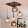 Koyoto Plafoniera, Lampada a sfera Ambrato, Chiaro, Grigio fumo, 5-Luci