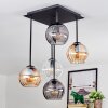 Koyoto Plafoniera, Lampada a sfera Ambrato, Chiaro, Grigio fumo, 5-Luci