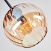 Koyoto Plafoniera, Lampada a sfera Ambrato, Chiaro, Grigio fumo, 5-Luci
