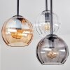 Koyoto Plafoniera, Lampada a sfera Ambrato, Chiaro, Grigio fumo, 5-Luci