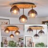 Koyoto Plafoniera, Lampada a sfera 40 cm Écru, Nero, 3-Luci