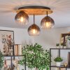 Koyoto Plafoniera, Lampada a sfera 40 cm Écru, Nero, 3-Luci