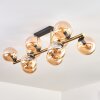 Gastor Plafoniera, Lampada a sfera Oro, Nero, 10-Luci