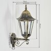 Hongkong Lampada da parete per esterno, Applique Oro, Nero, 1-Luce