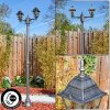 Naofe Lampione multibraccia, Illuminazione viale Nero, Argento, 2-Luci