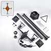 Naofe Lampione multibraccia, Illuminazione viale Nero, Argento, 2-Luci
