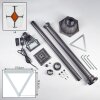 Naofe Lampione multibraccia, Illuminazione viale Nero, Argento, 1-Luce