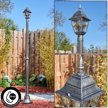 Naofe Lampione multibraccia, Illuminazione viale Nero, Argento, 1-Luce