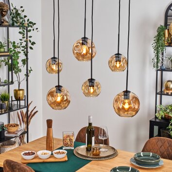 Ripoll Lampadario a sospensione, Lampada a sfera, Lampada a sospensione Ambrato, 6-Luci