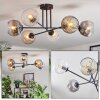 Ripoll Plafoniera, Lampada a sfera Ambrato, Chiaro, Grigio fumo, 6-Luci