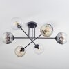 Ripoll Plafoniera, Lampada a sfera Ambrato, Chiaro, Grigio fumo, 6-Luci