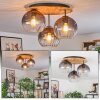 Koyoto Plafoniera, Lampada a sfera 40 cm Écru, Nero, 3-Luci