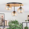 Koyoto Plafoniera, Lampada a sfera 40 cm Écru, Nero, 3-Luci