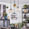 Koyoto Lampadario a sospensione, Lampada a sfera, Lampada a sospensione a cluster Ambrato, Oro, Chiaro, Grigio fumo, 4-Luci