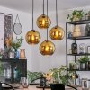 Koyoto Lampadario a sospensione, Lampada a sfera, Lampada a sospensione a cluster Oro, 4-Luci