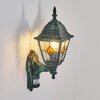 Naofe Lampada da parete per esterno, Applique Verde, Nero, 1-Luce, Sensori di movimento