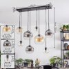 Koyoto Lampadario a sospensione, Lampada a sfera, Lampada a sospensione Ambrato, Chiaro, Grigio fumo, 8-Luci