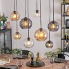 Koyoto Lampadario a sospensione, Lampada a sfera, Lampada a sospensione Ambrato, Chiaro, Grigio fumo, 8-Luci