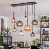 Koyoto Lampadario a sospensione, Lampada a sfera, Lampada a sospensione Ambrato, Chiaro, Grigio fumo, 8-Luci