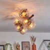 Koyoto Plafoniera, Lampada a sfera Ambrato, Chiaro, Grigio fumo, 8-Luci