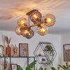 Koyoto Plafoniera, Lampada a sfera Ambrato, Grigio fumo, 8-Luci
