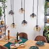 Ripoll Lampadario a sospensione, Lampada a sfera, Lampada a sospensione Ambrato, Chiaro, Grigio fumo, 6-Luci