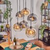 Ripoll Lampadario a sospensione, Lampada a sfera, Lampada a sospensione Ambrato, Chiaro, Grigio fumo, 6-Luci
