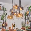 Ripoll Lampadario a sospensione, Lampada a sfera, Lampada a sospensione Ambrato, Chiaro, Grigio fumo, 6-Luci