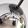 Koyoto Plafoniera, Lampada a sfera 86 cm Ambrato, Cromo, Grigio fumo, 8-Luci