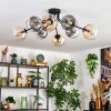 Koyoto Plafoniera, Lampada a sfera 86 cm Ambrato, Chiaro, Grigio fumo, 8-Luci