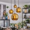 Koyoto Lampadario a sospensione, Lampada a sfera, Lampada a sospensione a cluster Oro, 4-Luci
