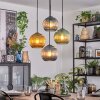Koyoto Lampadario a sospensione, Lampada a sfera, Lampada a sospensione a cluster Blu, Oro, Verde, 4-Luci