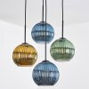 Koyoto Lampadario a sospensione, Lampada a sfera, Lampada a sospensione a cluster Blu, Oro, Verde, 4-Luci