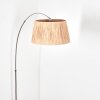 Granja Lampada da terra, Lampade ad arco Nichel opaco, Nero, 1-Luce