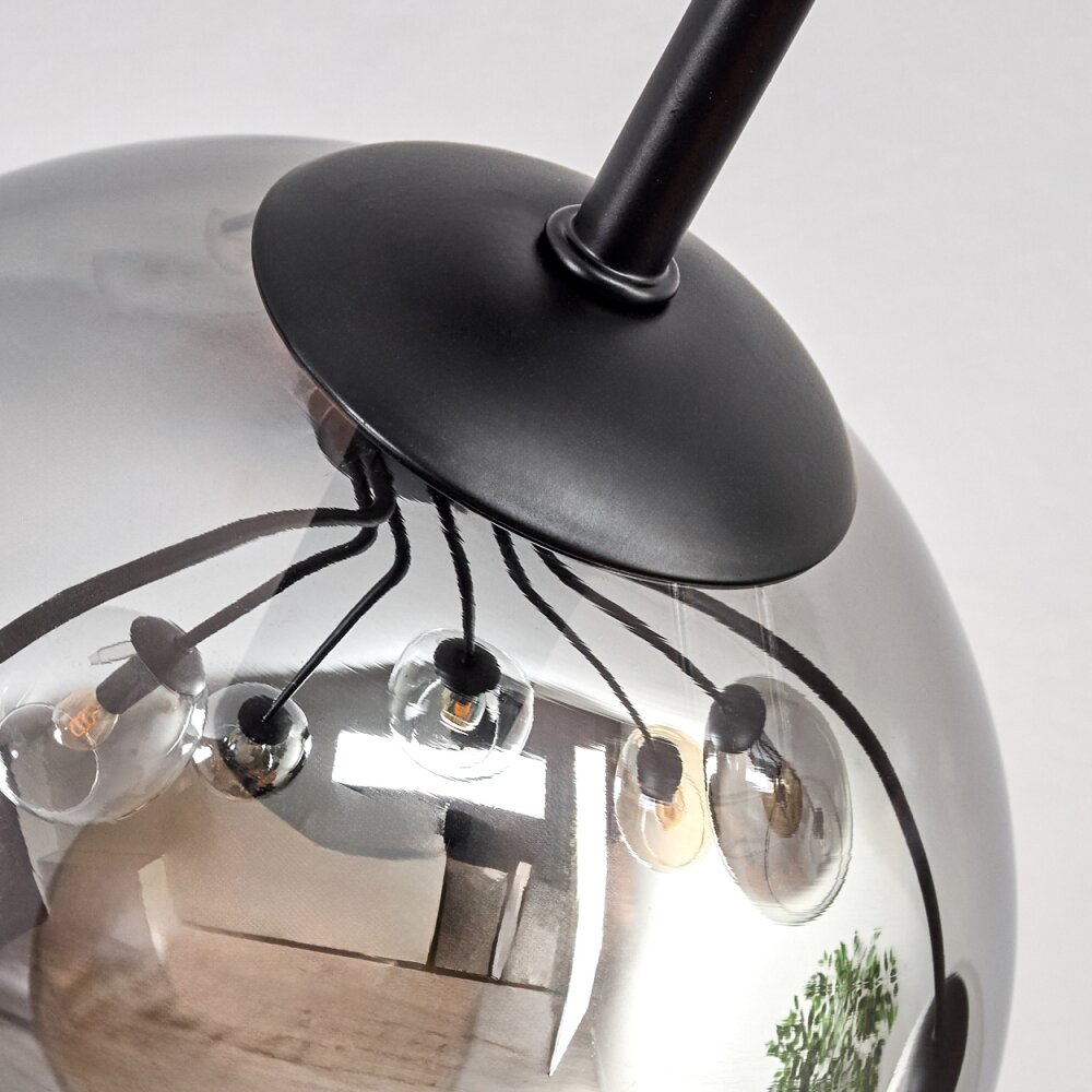 Koyoto Plafoniera, Lampada a sfera 86 cm Ambrato, Chiaro, Grigio fumo, 8-Luci
