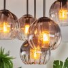 Koyoto Plafoniera, Lampada a sfera 33 cm Chiaro, Grigio fumo, 5-Luci