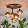 Koyoto Plafoniera, Lampada a sfera 33 cm Chiaro, Grigio fumo, 5-Luci