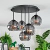 Koyoto Plafoniera, Lampada a sfera 33 cm Grigio fumo, 5-Luci