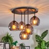 Koyoto Plafoniera, Lampada a sfera 33 cm Grigio fumo, 5-Luci