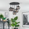 Koyoto Plafoniera, Lampada a sfera 33 cm Grigio fumo, 5-Luci