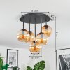 Koyoto Plafoniera, Lampada a sfera 33 cm Ambrato, 5-Luci