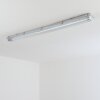 Ilena Plafoniera da esterno, Illuminazione esterna, Illuminazione bagno, Faro da cantiere, Plafoniera LED Grigio, 1-Luce