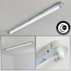 Ilena Plafoniera da esterno, Illuminazione esterna, Illuminazione bagno, Faro da cantiere, Plafoniera LED Grigio, 1-Luce