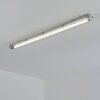 Ilena Plafoniera da esterno, Illuminazione esterna, Illuminazione bagno, Faro da cantiere, Plafoniera LED Grigio, 1-Luce