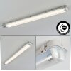 Ilena Plafoniera da esterno, Illuminazione esterna, Illuminazione bagno, Faro da cantiere, Plafoniera LED Grigio, 1-Luce