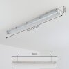 Ilena Plafoniera da esterno, Illuminazione esterna, Illuminazione bagno, Faro da cantiere, Plafoniera LED Grigio, 1-Luce