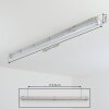 Ilena Plafoniera da esterno, Illuminazione esterna, Illuminazione bagno, Faro da cantiere, Plafoniera LED Grigio, 1-Luce