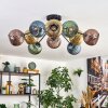Koyoto Plafoniera, Lampada a sfera 85 cm Blu, Oro, Verde, Ramato, 10-Luci