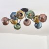 Koyoto Plafoniera, Lampada a sfera 85 cm Blu, Oro, Verde, Ramato, 10-Luci