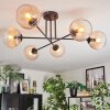 Koyoto Plafoniera, Lampada a sfera 80 cm Ambrato, Chiaro, 6-Luci